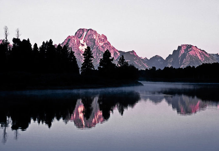 Early Morning at the Tetons on Oxbow Lake