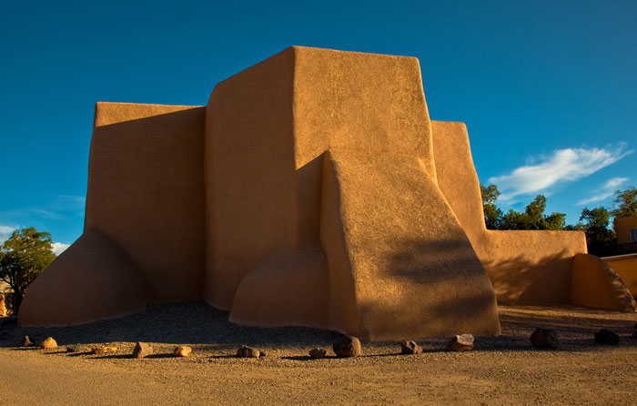 Adobe Church at Evening Ranchos de Taos New Mexico