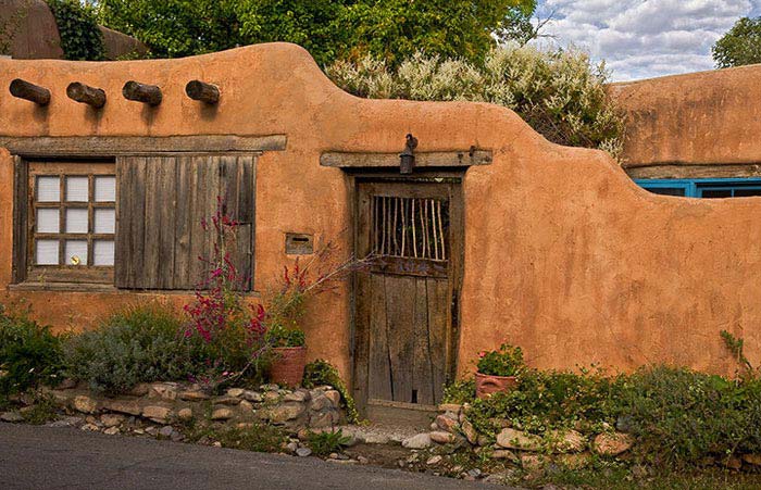 Santa Fe Door-1 An Early Adobe in historic Santa Fe
